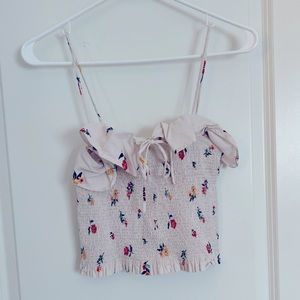 Zara crop top with floral design